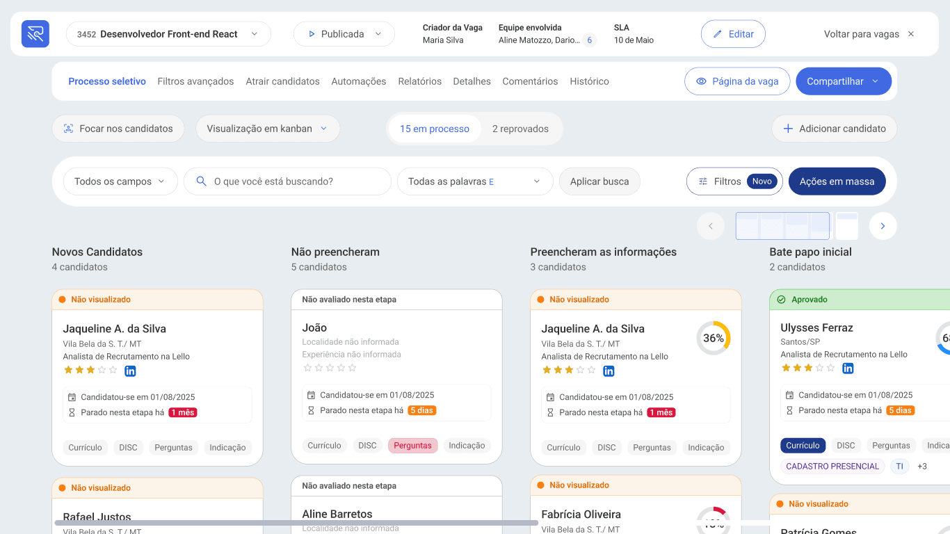 ATS Dashboard Screen
